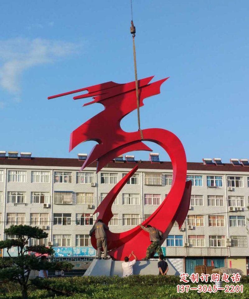 菏泽不锈钢龙雕塑展现龙城市景观之美