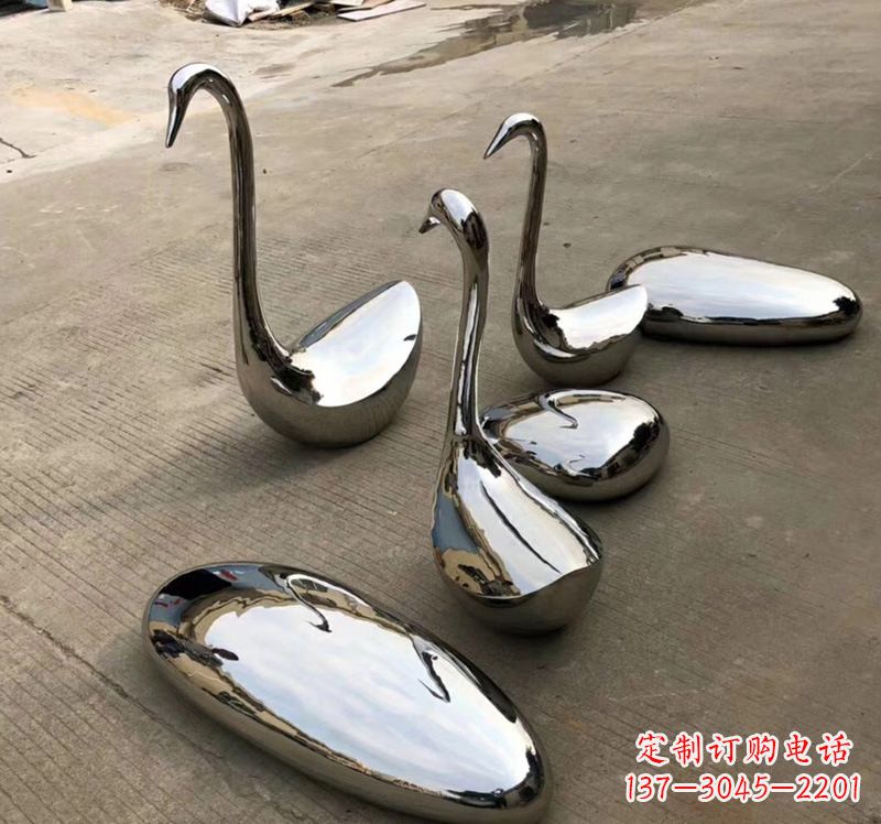 菏泽不锈钢抽象仙鹤雕塑