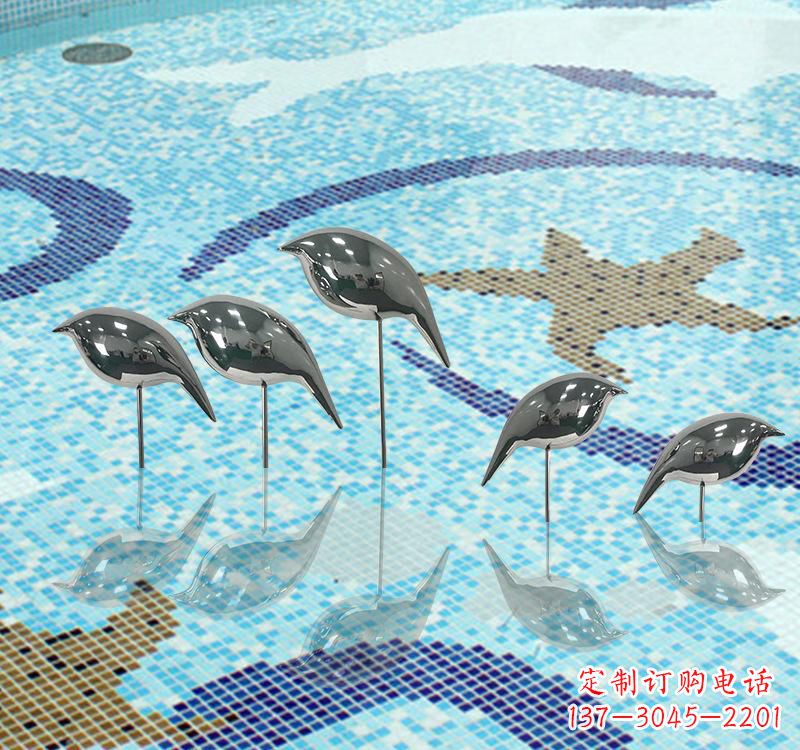 菏泽不锈钢创意鸽子雕塑