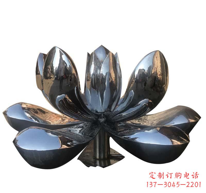 菏泽不锈钢创意荷花雕塑