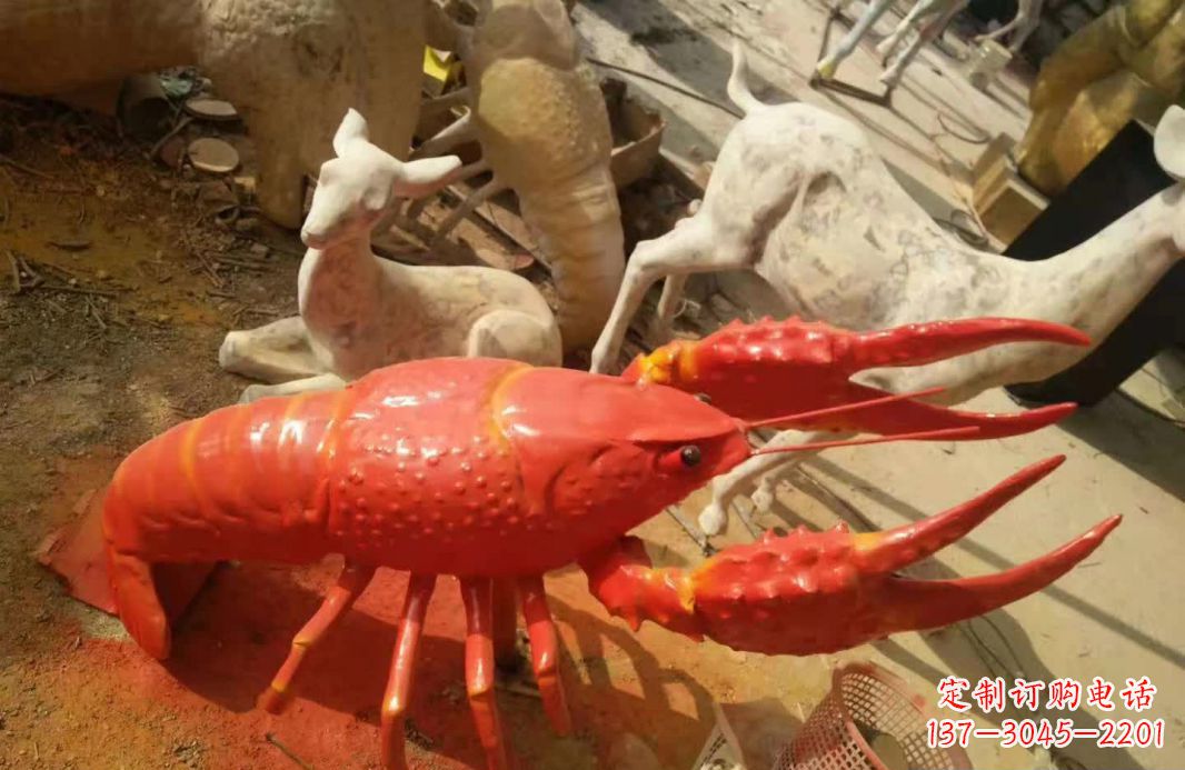 菏泽不锈钢大龙虾雕塑1
