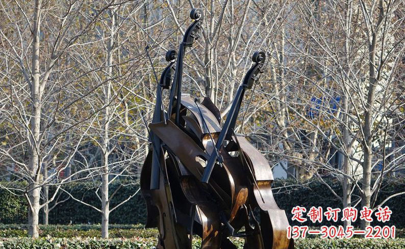 菏泽不锈钢大提琴乐器雕塑