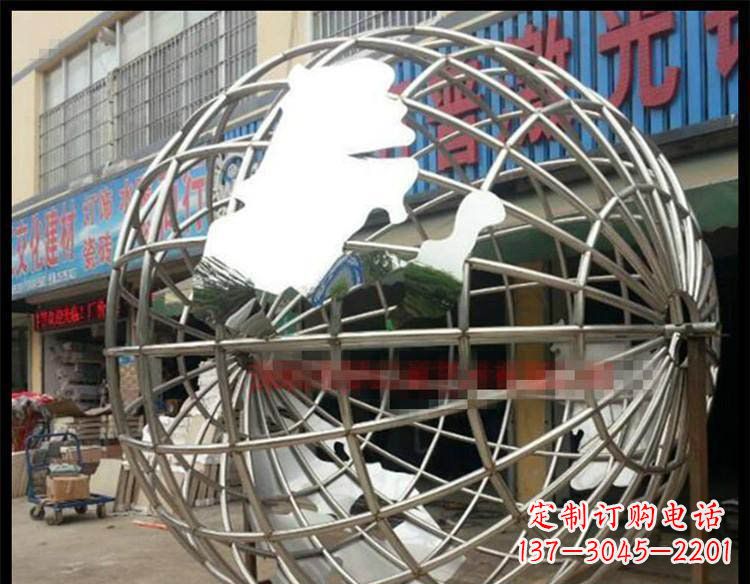菏泽纪念地球的不锈钢雕塑