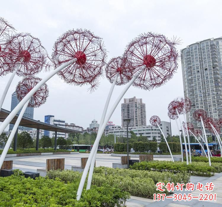 菏泽不锈钢蒲公英雕塑色彩缤纷的自然之美