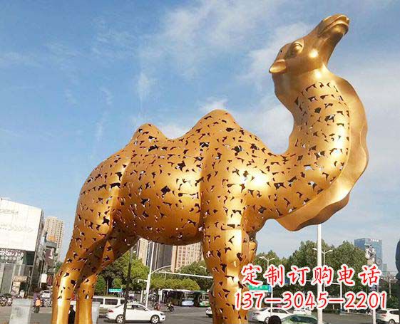 菏泽不锈钢锻造骆驼雕塑