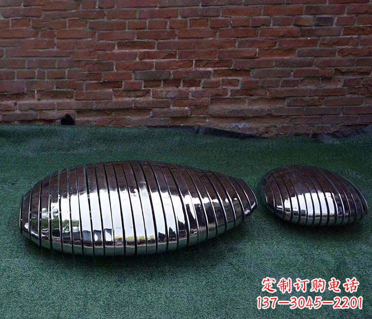 菏泽不锈钢鹅卵石雕塑1