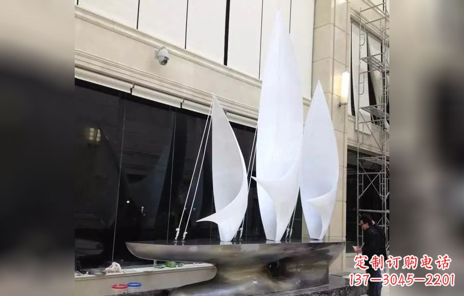 菏泽不锈钢帆船广场景观雕塑