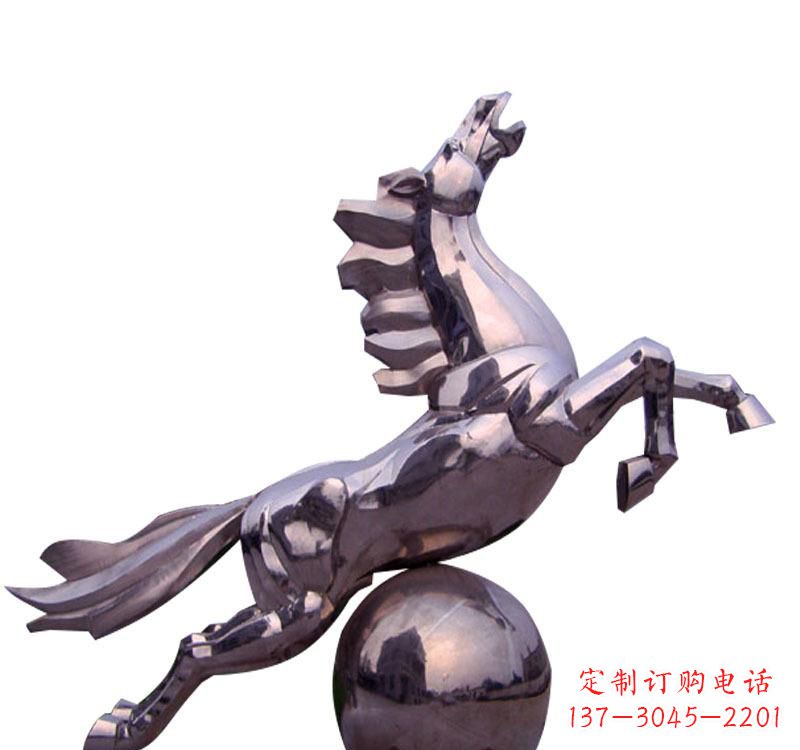 菏泽不锈钢飞马城市雕塑