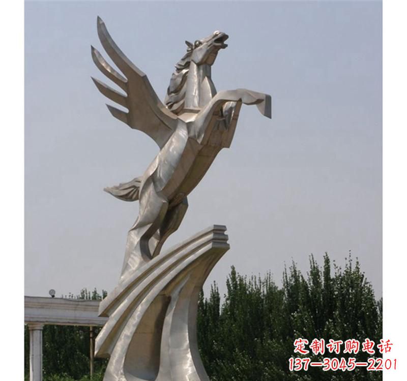 菏泽不锈钢飞马雕塑精美雕塑艺术
