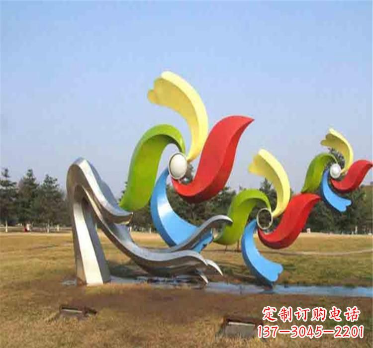 菏泽不锈钢风车雕塑绚丽多彩的艺术精品