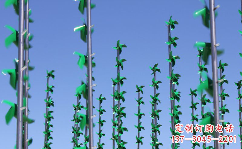 菏泽不锈钢风车雕塑灵动而又精致