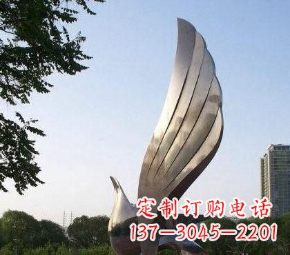 菏泽不锈钢鸽子雕塑2