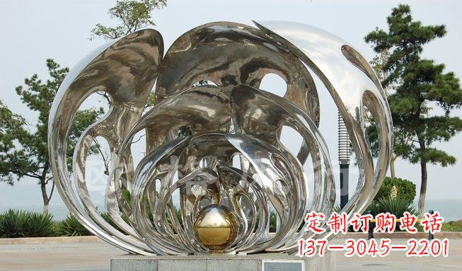 菏泽不锈钢贝壳珍珠雕塑艺术的融合