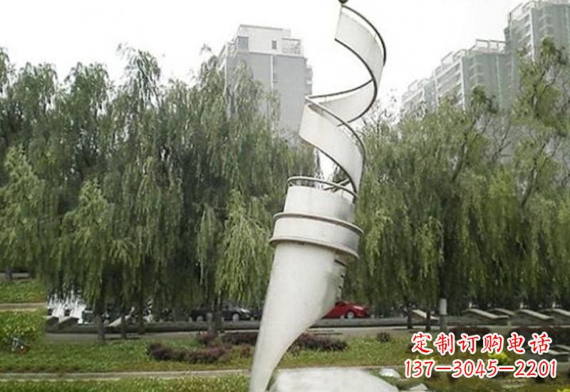 菏泽不锈钢公园抽象钢笔雕塑