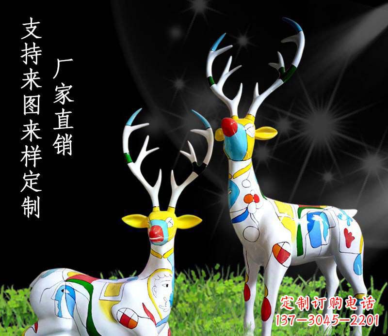 菏泽不锈钢动物雕塑——小鹿