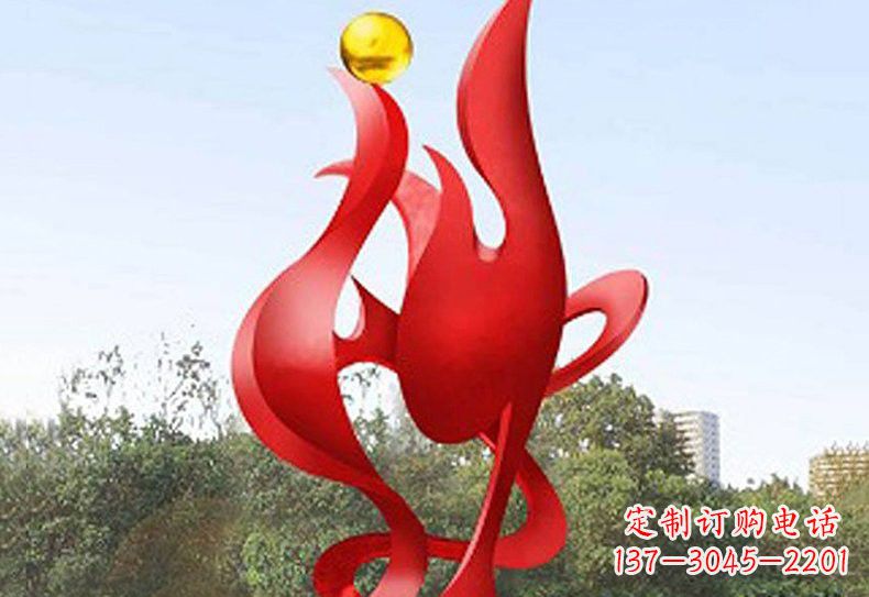 菏泽不锈钢凤凰雕塑——象征着古代神兽的传奇