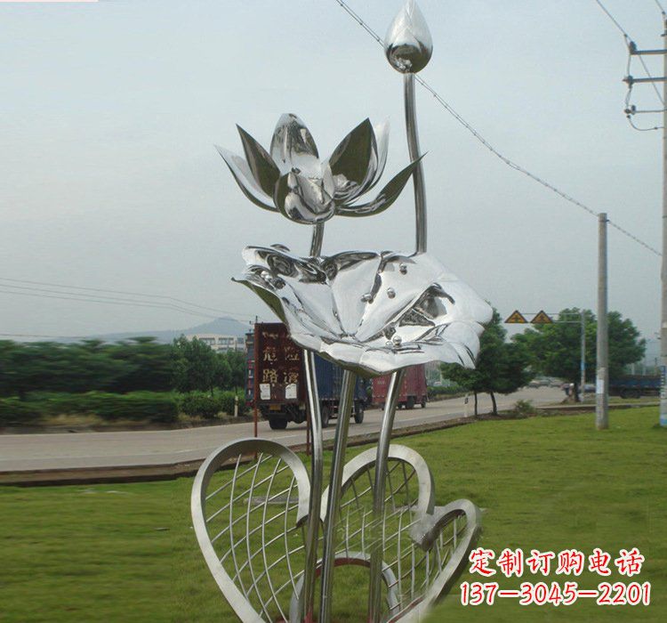 菏泽不锈钢荷叶雕塑——精美优雅的艺术品