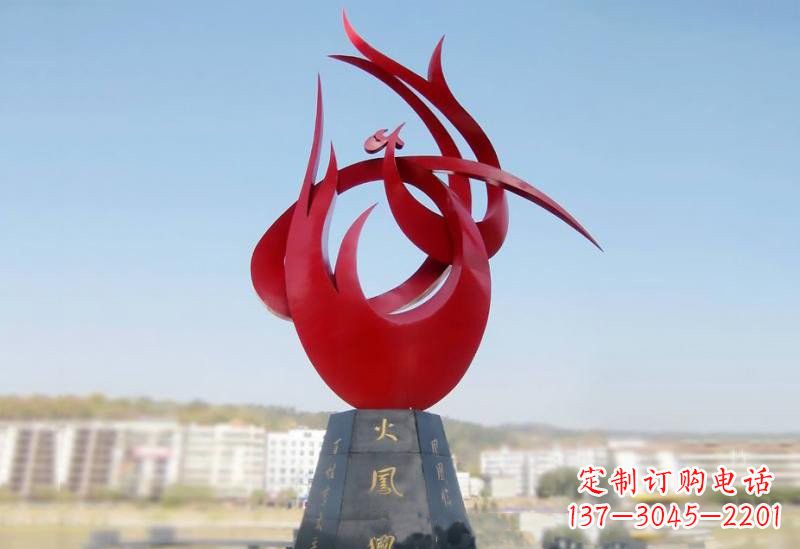 菏泽凤凰雕塑——点缀不锈钢公园
