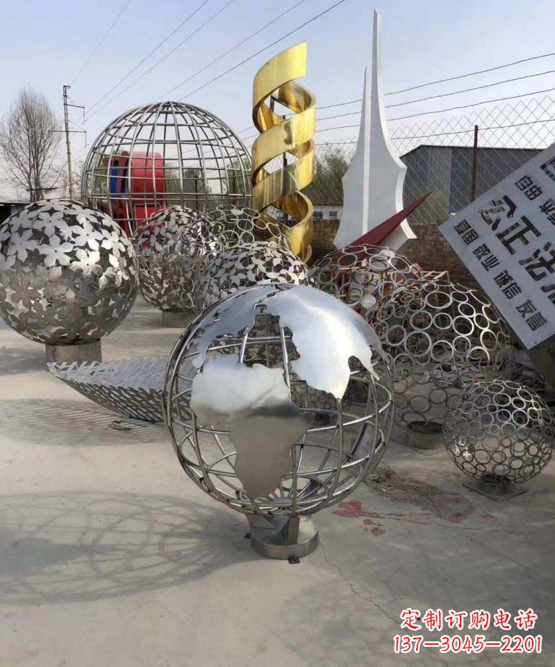 菏泽不锈钢地球雕塑融合艺术与自然的完美结合