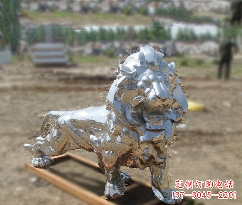 菏泽不锈钢雕刻的狮子