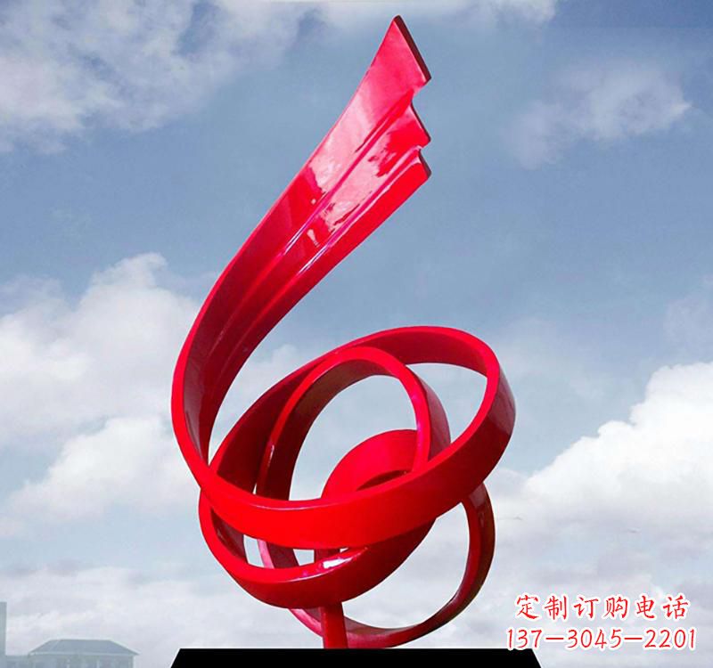 菏泽美丽的飘带雕塑——城市的精灵