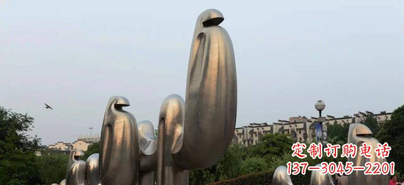菏泽不锈钢广场抽象骆驼景观雕塑