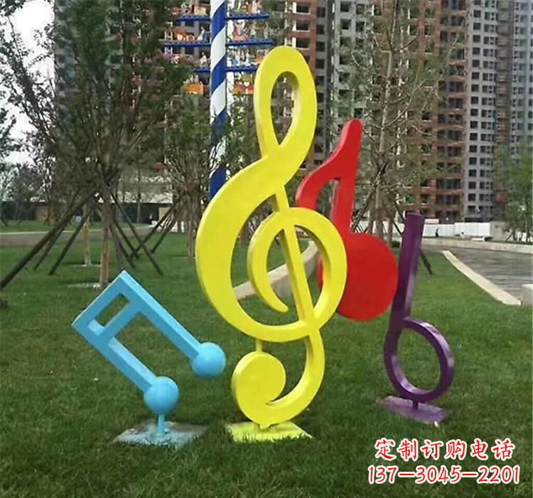 菏泽不锈钢音符雕塑音乐的流动之美
