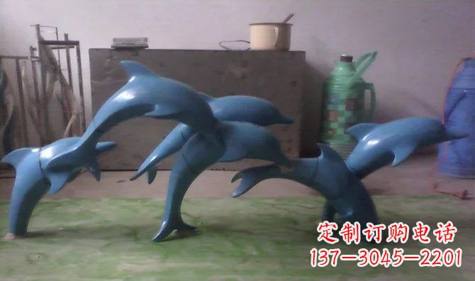 菏泽不锈钢海豚雕塑精致的艺术品