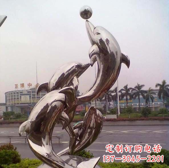 菏泽不锈钢海豚雕塑艺术之美
