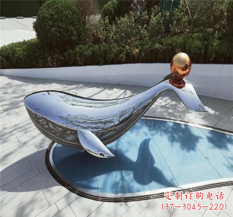 菏泽不锈钢海豚精美的雕塑作品
