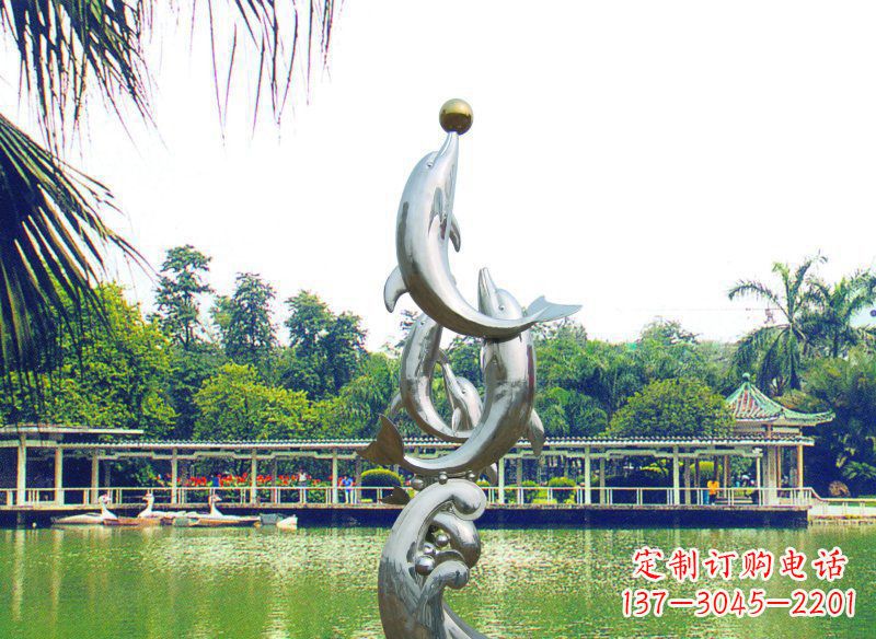 菏泽不锈钢海豚艺术与美的完美结合