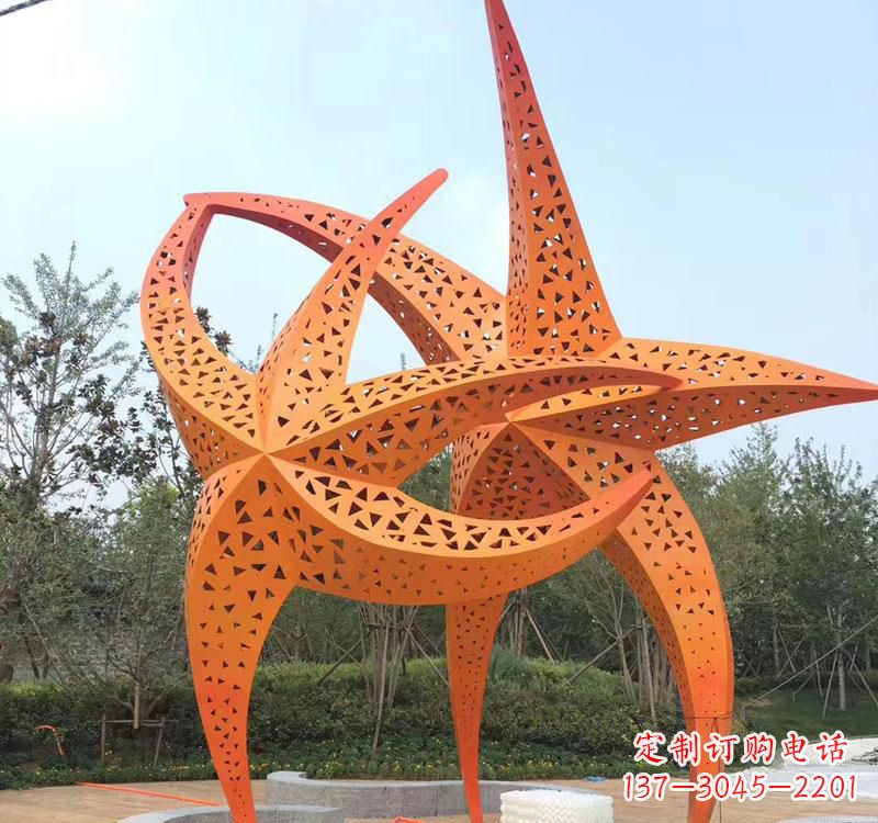 菏泽不锈钢海星海洋动物雕塑——美丽的海洋艺术
