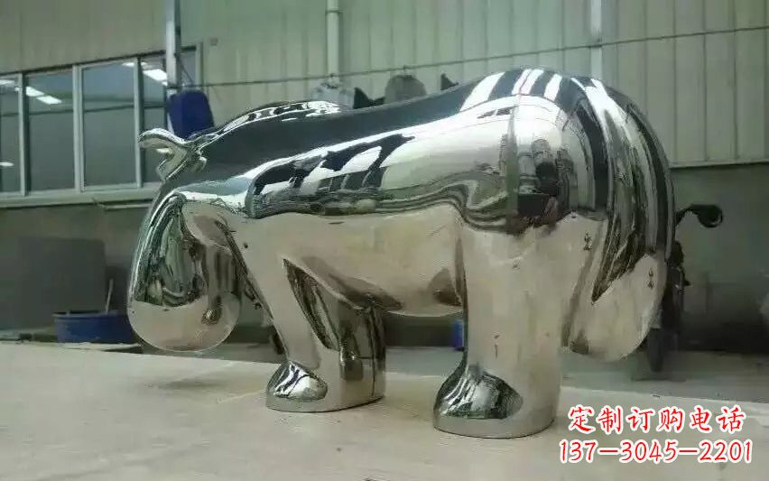 菏泽不锈钢河马雕塑美观耐用的艺术品