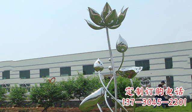 菏泽不锈钢荷花雕塑