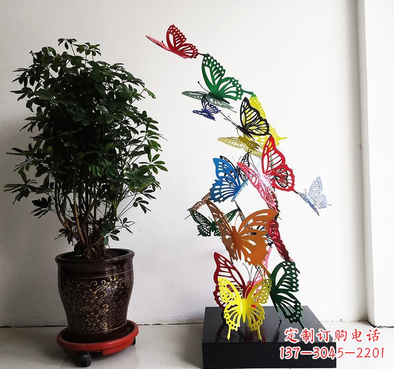 菏泽不锈钢蝴蝶雕塑精美的艺术品