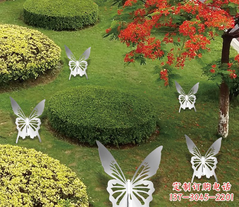 菏泽灵动飞舞不锈钢蝴蝶雕塑