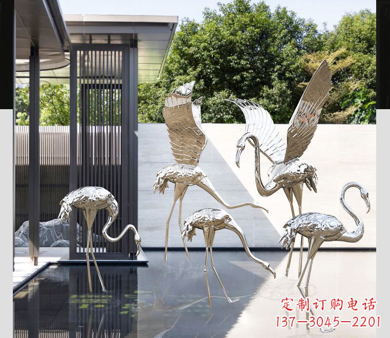 菏泽不锈钢火烈鸟雕塑雕刻艺术的精粹
