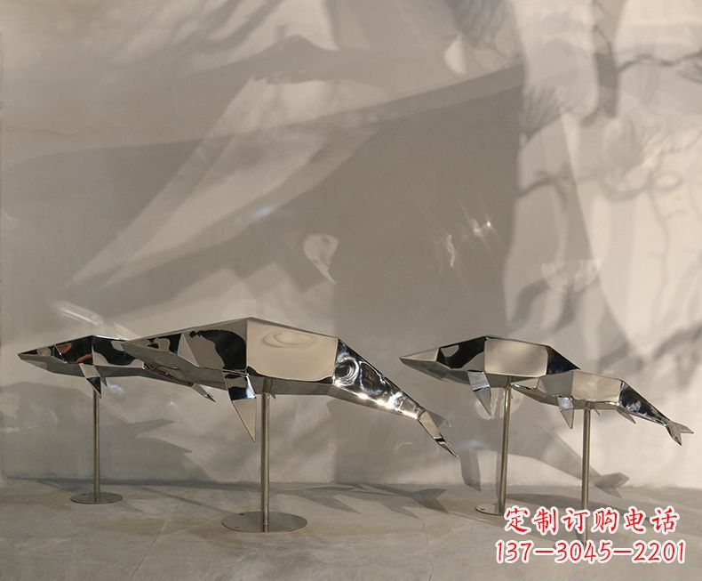 菏泽不锈钢海豚雕塑——精致的艺术形式
