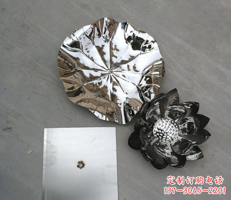 菏泽不锈钢荷叶公园景观雕塑