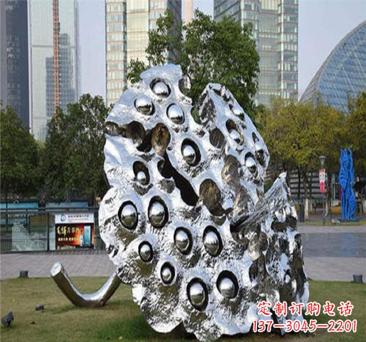 菏泽不锈钢莲蓬雕塑源自中国传统文化的精美作品