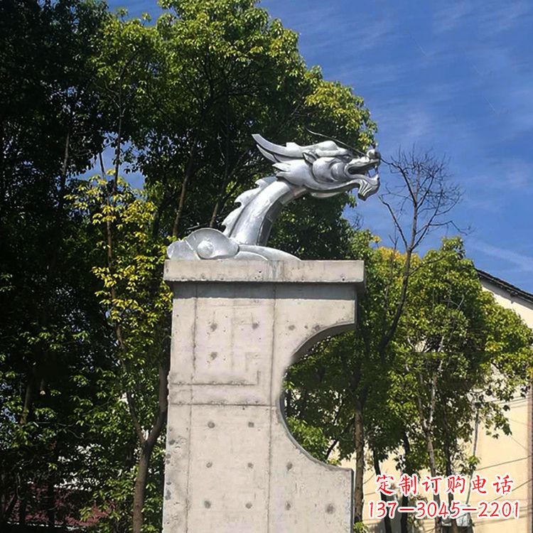 菏泽不锈钢龙雕塑——传承中华文化精髓