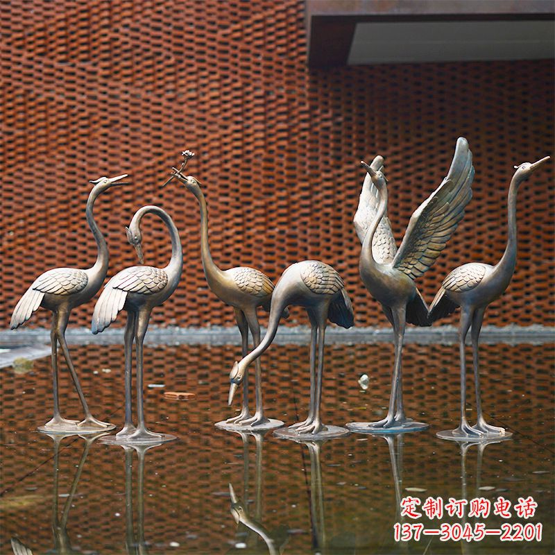 菏泽不锈钢镂空动物鹤雕塑