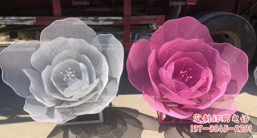 菏泽不锈钢荷花雕塑,给公园带来优雅美景