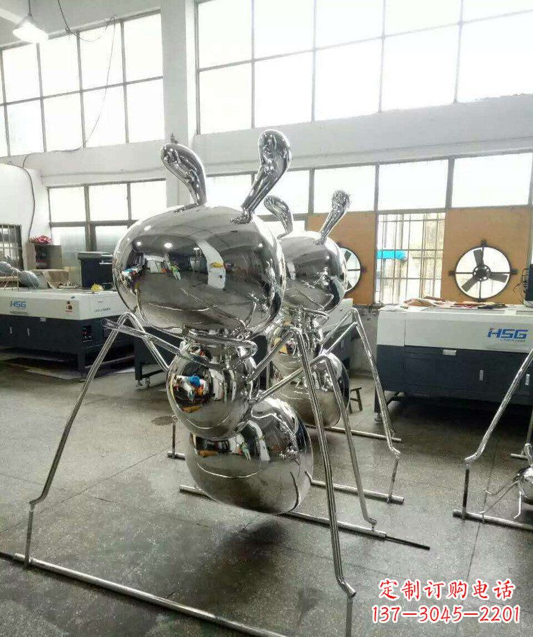 菏泽不锈钢蚂蚁步行街景观雕塑——融合现代科技与自然之美
