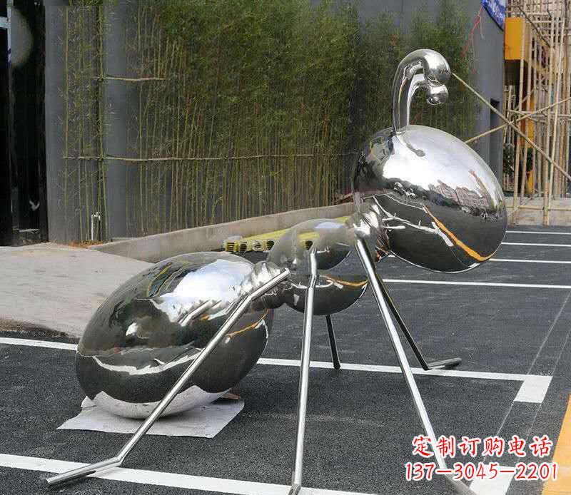菏泽不锈钢蚂蚁雕塑——艺术的融合