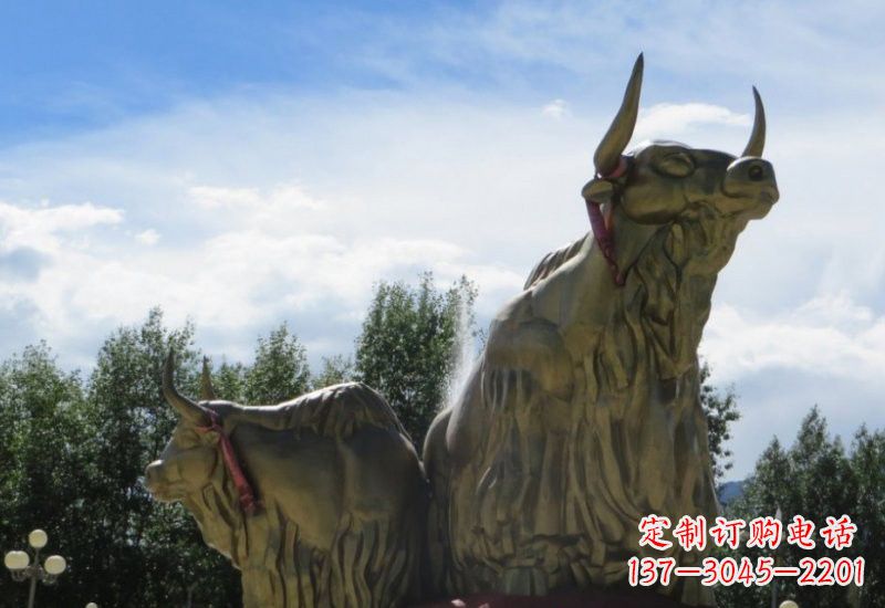 菏泽不锈钢牦牛雕塑一种传统文化的精美传承