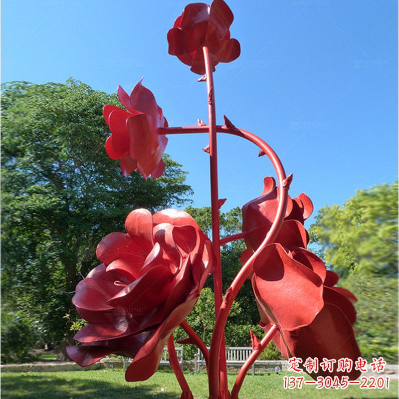 菏泽玫瑰雕塑艺术的精美表达