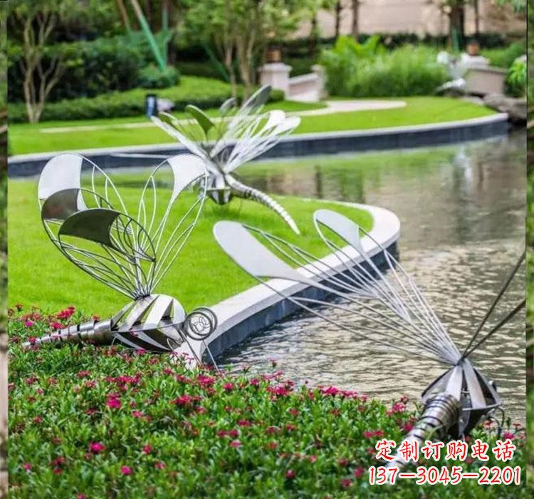 菏泽不锈钢蜻蜓一件完美的动物雕塑