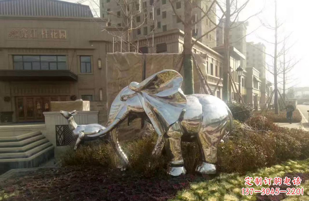 菏泽不锈钢大象雕塑——美轮美奂的艺术精品
