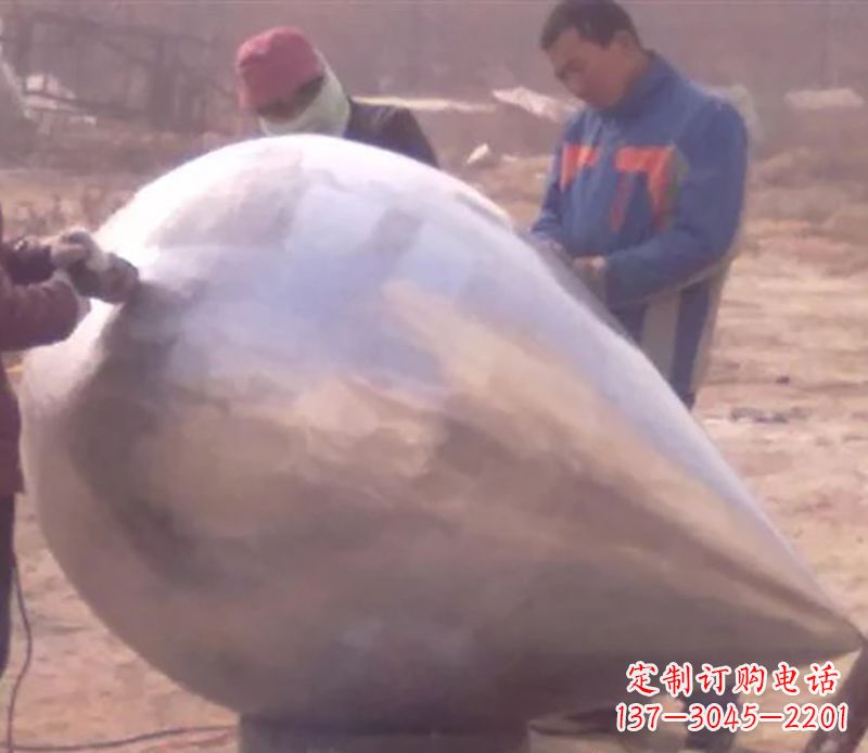 菏泽不锈钢水滴广场雕塑